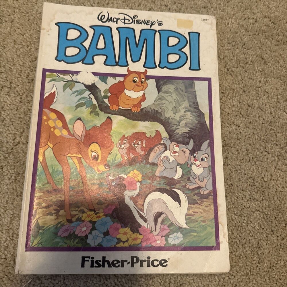 Walt Disney's BAMBI ~ 1980's Fisher Price Comic Book 3113T